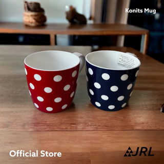 SALE (SET) Konitz Polka Dot Mug - Red and Navy 450cc (จำหน่ายเป็นคู่) Made in Germany แก้วมัค