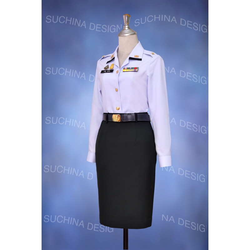 ✨พร้อมส่ง✨เครื่องแบบทหารบกหญิง [แบบไซส์] สำเร็จรูป🪄 - รูปที่ 4