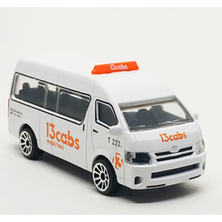 Majorette Toyota Hiace - 13cabs Australia Taxi White ล้อ 5U Scale 1/69 (8cm) ไม่มี package