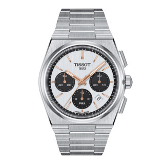 Tissot PRX Automatic Chronograph ทิสโซต์ พีอาร์เอ็กซ์ T1374271101100 สีขาว เทา นาฬิกาผู้ชาย