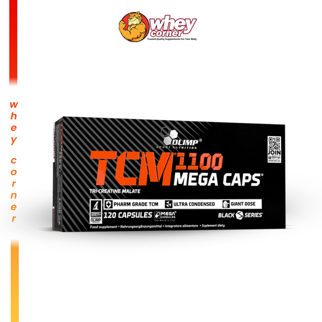 Olimp TCM MEGA CAPS - 120 caps ครีเอทีน ก่อนออกกำลังกาย pre-workout