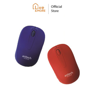 Anitech Wireless optical mouse เม้าส์ไร้สาย รุ่น W221 สีแดง รับประกัน 2 ปี