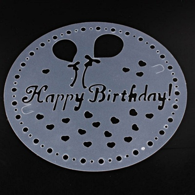 แม่พิมพ์ ลายฉลุพิมพ์ Cake Stencil หัวใจ ดอกไม้ ดาว วันเกิด แผ่นฉลุโรยผงไอซิ่ง โกโก้ โรยแต่งหน้าเค้ก - รูปที่ 4