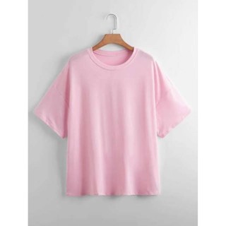 เสื้อยืด สีชมพู งานแบรนด์ she in