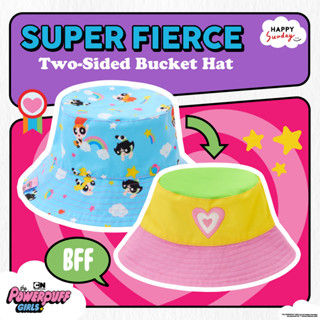 SUPER FIERCE Two-Sided Bucket Hat | หมวกลาย THE POWERPUFF GIRLS ใส่ได้สองด้าน