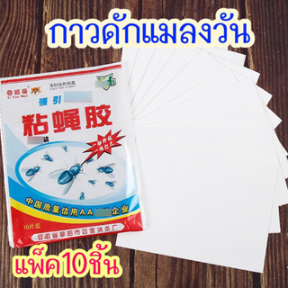 แผ่นดักแมลงวัน กาวดักแมลง 10ชิ้น