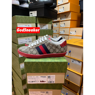 [ พร้อมส่ง ] Gu-cci Ace GG Supreme Red Size 40 - 46 [ ORI ]