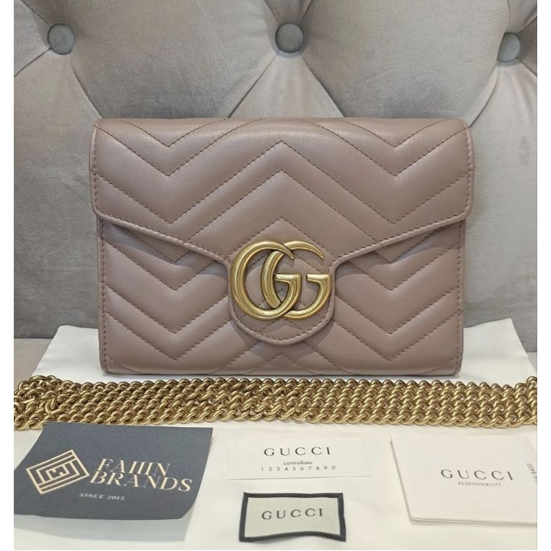 Gucci marmont WOC เบจ