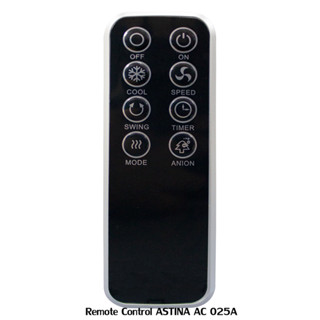 รีโมท พัมดลมไอเย็น ASTINA REMOTE CONTROL ใช้สำหรับ พัดลมไอเย็น AC025A