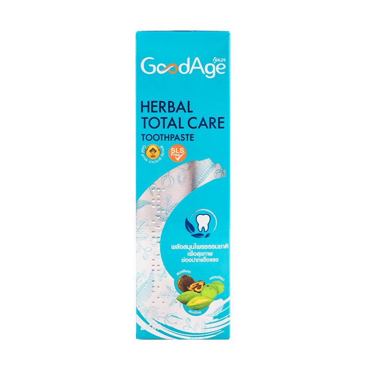 GoodAge ยาสีฟัน กู๊ดเอจ Herbal Total Care เฮอร์เบิล โททัล แคร์ สูตรตรีผลา 90 กรัม