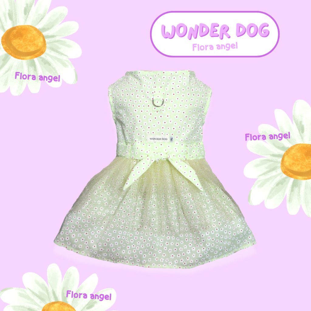 wonder dog ชุดกระโปรงสุนัข รุ่น Flora Angel