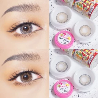 คอนแทคเลนส์ เจ้าสาว รุ่น Stella สีเทา/ตาล Gray/Brown มีค่าสายตา (0.00)-(-10.00)