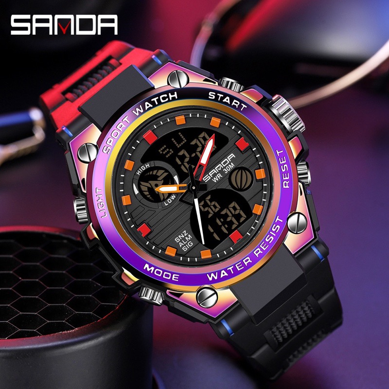 นาฬิกา sanda ของแท้ 💯% รุ่น 739, 6008, 6024 สีไทเทเนียม มีประกัน