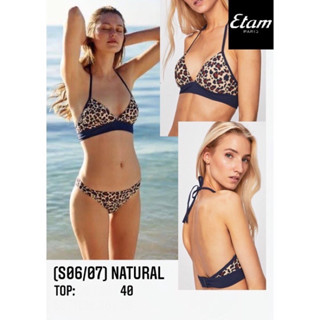 Etam Top bikini (เฉพาะเสื้อ) ชุดว่ายน้ำ บิกินี่ แบรนด์เอแตม (S06.3) swimming wear แบรนด์เนม Brandname