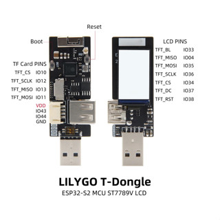 T-Dongle ESP32-S2 บอร์ดไร้สายโมดูล WIFI OTG ชายหญิงอินเทอร์เฟซ1.14นิ้วจอแสดงผล LCD สนับสนุนบัตร TF (ไม่รวม V.A.T)