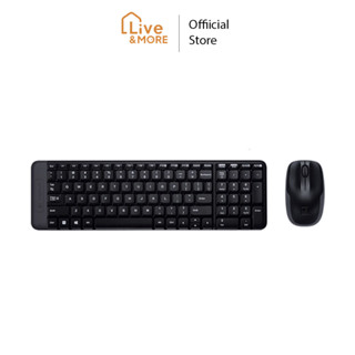 Logitech Wireless Combo คีย์บอร์ดและเมาส์ไร้สาย คีย์บอร์ดไทยขอังกฤษ รุ่น MK220