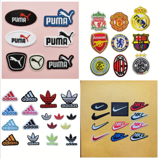 🔴ตัวรีดติดเมื้อผ้า รีดหรือเย็บก็ได้​ ลายปักอะดิดาส​ ระบุขนาดไว้ที่ตัวเลือกสินค้า