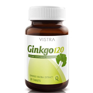 VISTRA Ginkgo 120 mg. (30 เม็ด) ช่วยบำรุงสมอง เรื่องความทรงจำ