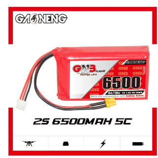 [แบตเตอรี่ 2เซล] Radiomaster Boxer Batt GAONENG GNB 2S 7.4V 6500mAh 5C LiPo Battery XT30