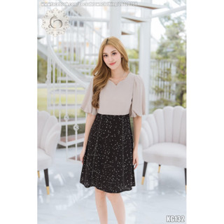 dress coco brown siz แอล