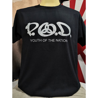 เสื้อวงนำเข้า P.O.D. Youth of the Nation Linkin Park Limp Bizkit Papa Roach Korn Nu Metal Rapcore Vintage Style