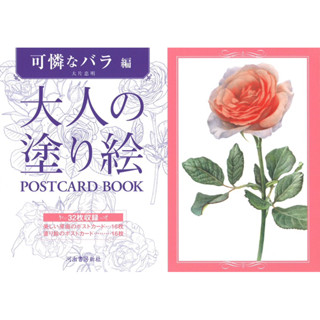 สมุดระบายสีสำหรับผู้ใหญ่ POSTCARD BOOK Pretty Rose Edition
