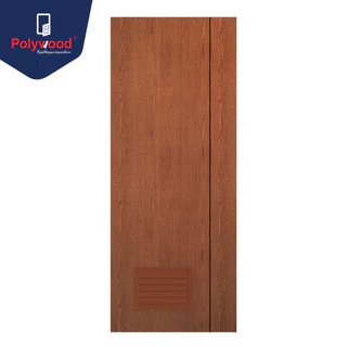 ส่งฟรี ประตูห้องน้ำ Polywood ประตู PVC รุ่น PM-2 โพลีวูด ประตูภายในบ้าน ประตูบานเกล็ด ประตู 70*180 , 70*200