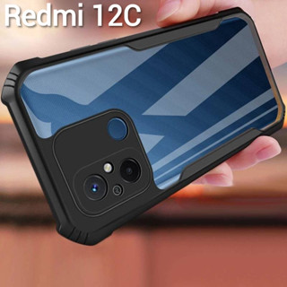 Redmi A2 Plus/A1 Plus/Poco C50เคสกันกระแทกขอบสีหลังใสXiaomi Redmi 12C/Poco C55/Redmi A1/Redmi 10A/Redmi 10C/Redmi 9C