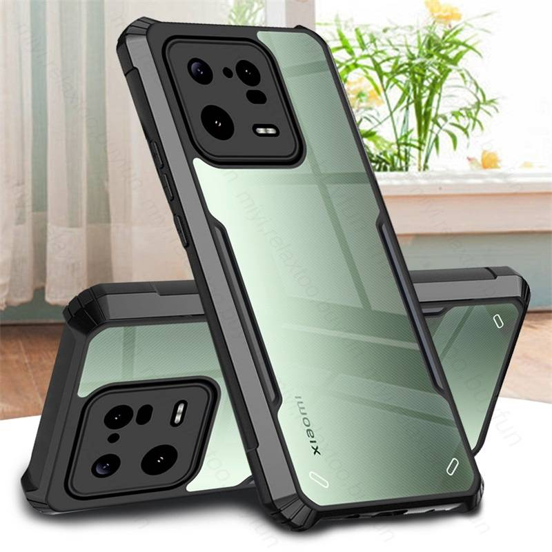 Xiaomi 13 Pro(พร้อมส่งในไทย)เคสกันกระแทกขอบสีหลังใสXiaomi 13/Xiaomi 13Pro/Mi13/Mi 13Pro/mi 13/mi13Pr