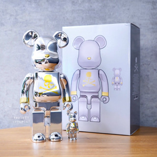 BE@RBRICK 400%+100% mastermind JAPAN - Silver Chrome Ver. [New]