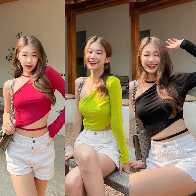 T-shirts 235 บาท Teera❤️พร้อมส่ง✨X-treem top เสื้อ X-treem น้องน่ารักรับซัมเมอร์ เนื้อผ้ายืดเนื้อนิ่มมาก ยืดได้เยอะสวมใส่สบาย Tanintra Women Clothes