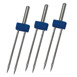 (1ชุด3ขนาด)เข็มจักรกระเป๋าหิ้ว เข็มคู่ห่างTwin needle(2mm 3mm 4mm)เข็มจักรบ้าน จักรกระเป๋าหิ้ว จักรซิกเเซก(ราคาต่อ1ชุด)