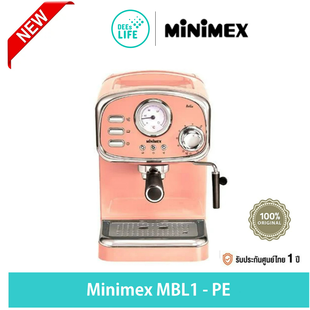 Minimex มินิเมกซ์ เครื่องทำกาแฟ เครื่องชงกาแฟ Bella รุ่น MBL1-PE (สีพีช)