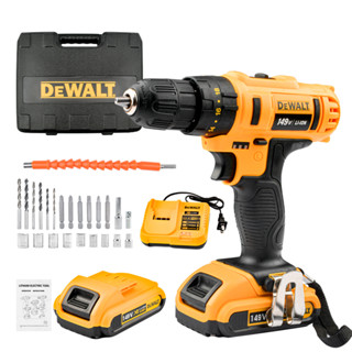 DEWALT สว่านไร้สาย สว่าน 149V 2 ก้อน ปรับการทำงานได้ 3 ระบบ (เจาะ ขันน็อต เจาะกระแทก) ปรับความแน่นในการขันได้ถึง 18ระดบ