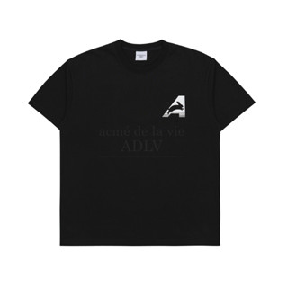 acmé de la vie BIG A LOGO RABBIT Short Sleeve T-Shirt (BLACK)