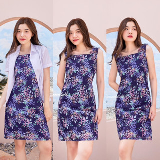 Common Cold Dress รุ่น Everest (สีกรมอมม่วง)