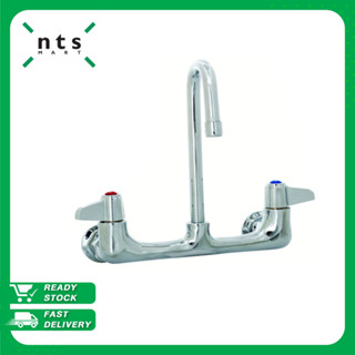 T&amp;S FAUCET WALL MOUNT หัวก๊อกคอห่านตายตัว ก๊อกน้ำ ก๊อกติดกำแพง ก๊อกกลางขนาด8นิ้ว TS1-5F-8WLX03