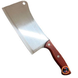 KITCHEN KNIFE มีดทำครัว มีดปังตอสแตนเลสเกรดพรีเมียม มีดทำครัวสแตนเลส มีดด้ามไม้