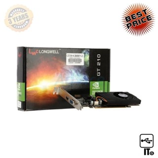 กาดจอ VGA LONGWELL GEFORCE GT 210 - 1GB DDR3 REV.2.0 การ์ดจอ ประกัน 3Y