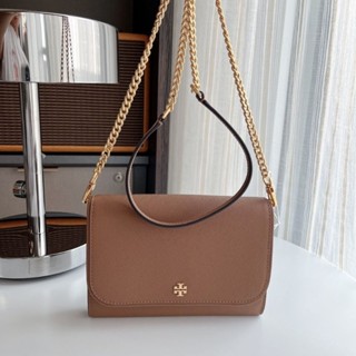 กระเป๋าTory Burch Emerson  Saffiano Chain Wallet  Crossbody Purs Bag136093