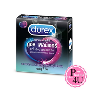 ปิดชื่อสินค้า Durex Dual Pleasure ถุงยางอนามัย ดูเร๊กซ์ ไซต์ใหญ่ แบบมีปุ่มและขีด ขนาด 56 มม. [x 1 กล่องเล็ก]#1