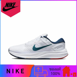 Nike Air Zoom Structure 24 ของแท้ 100% รองเท้าวิ่งพื้นไม่ลื่นสีขาวน้ำเงิน