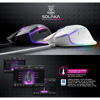 ( ประกัน1ปี) NUBWO X42 SOLAKA GAMING MOUSE เมาส์เกมมิ่ง [HITECHubon]