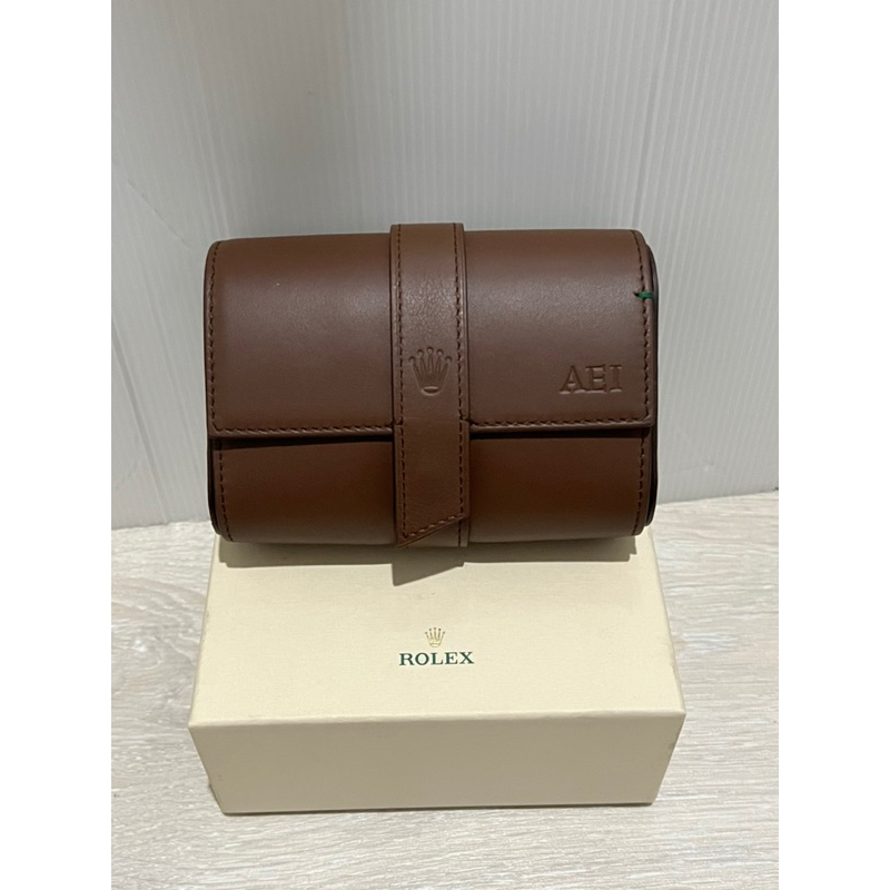 กล่องหนังใส่นาฬิกา Rolex leather Travel Case แท้💯%