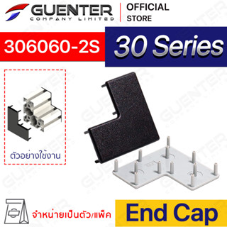 End Cap 306060-2S – 30 Series (จำหน่ายแบบตัว/แพ็ค) ฝาปิดสำหรับโปรไฟล์ขนาด 30×60x60 มีให้เลือก 2 สี ดำและเทา [ASB-366S]