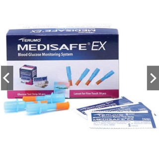 Terumo Medisafe EX / Medisafe Fit Smile แผ่นตรวจน้ำตาล พร้อมเข็มเจาะ อย่างละ 30 ชิ้น