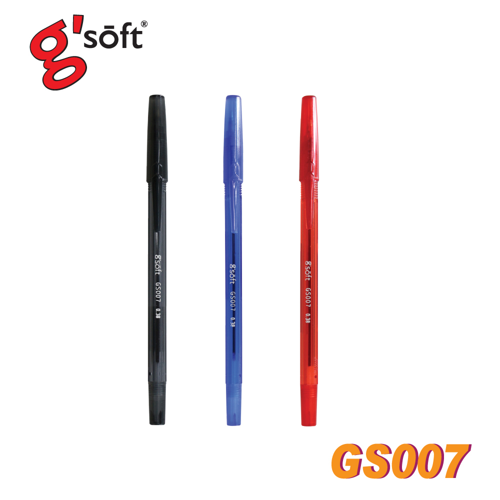 g'soft (จีซอฟท์) ปากกาลูกลื่นเจล g'soft GS007 0.38 ยกกล่อง รหัส GS007