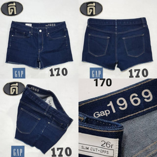 170.กางเกงยีนส์ขาสั้น GAP SLIM CUT OFF เอววัดจริง 29