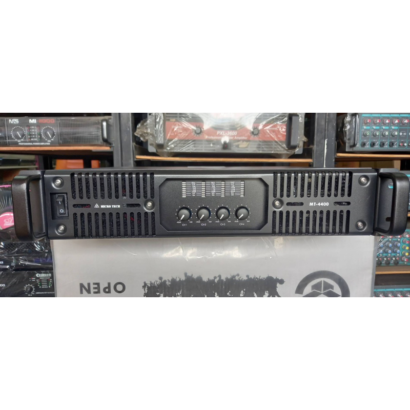 แอมป์ขยาย4CH MICRO TECH MT-4400 คลาสH 400W X 4CH 8โอม 600W X 4CH 4โอม