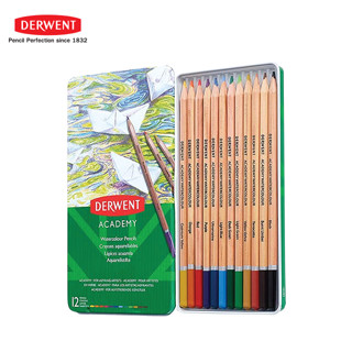 DERWENT สีไม้ระบายน้ำ ACADEMY 12-24 สี (ACADEMY WATERCOLOUR 12-24 TIN) 1 กล่อง